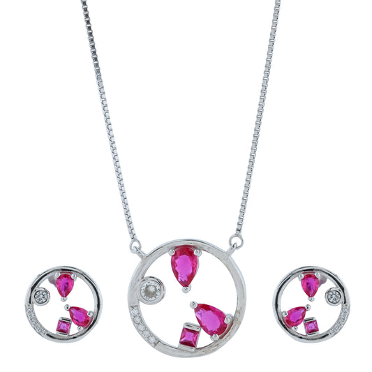 Rosé Constellation 925 Sterling Pendant Set