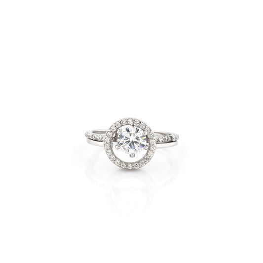 Celestial Halo Solitaire Ring